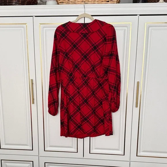 Old Navy Red and Black Plaid Dress - Picture 2 of 3